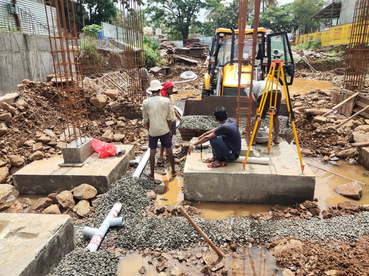 Construction Site Drainage Setup